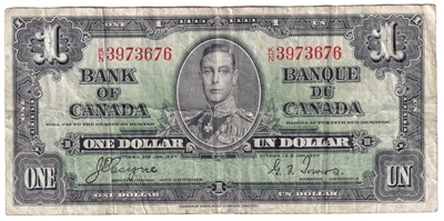 BC-21d 1937 Canada $1 Coyne-Towers, K/N, F