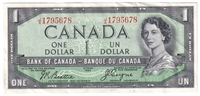 BC-29b 1954 Canada $1 Beattie-Coyne, Devil's Face, J/A, AU