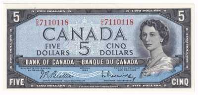 BC-39b 1954 Canada $5 Beattie-Rasminsky, D/S,UNC