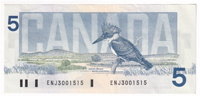 BC-56a 1986 Canada $5 Crow-Bouey, ENJ, EF