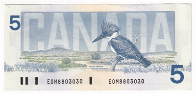 BC-56a-i 1986 Canada $5 Crow-Bouey, EOM, EF-AU