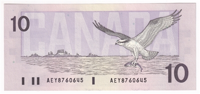 BC-57a 1989 Canada $10 Thiessen-Crow, AEY, AU-UNC