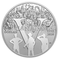 RDC 2020 Canada Proof Silver Dollar - 75th Ann. of V-E Day (No Tax) Impaired