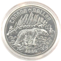 1980 Transfer of Arctic Islands to Canada Specimen Silver Dollar (toned)
