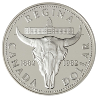 1982 Canada the City of Regina Centennial Proof .50 Silver Dollar