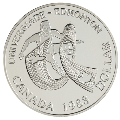 1983 Canada Edmonton, AB World University Games Proof .50 Silver Dollar