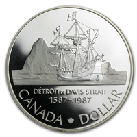 1987 Canada North West Passage Expedition Proof .50 Silver Dollar