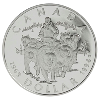 1994 Canada RCMP Dog Team Patrol Proof Sterling Silver Dollar