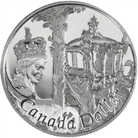 2002 Canada Queen Elizabeth II Golden Jubilee Proof Sterling Silver Dollar