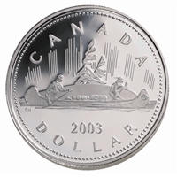2003 Canada Voyageur Coronation Cased Proof Silver Dollar (No Tax).