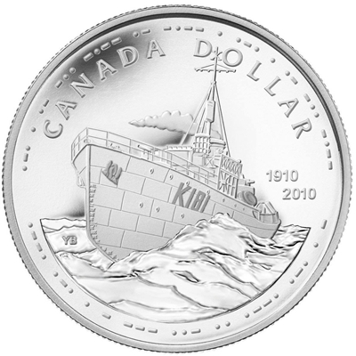 2010 Canadian Navy Centennial Proof Sterling Silver Dollar