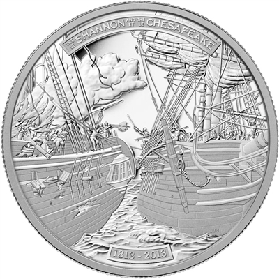 2013 Canada $300 HMS Shannon & USS Chesapeake Platinum Coin (No Tax)