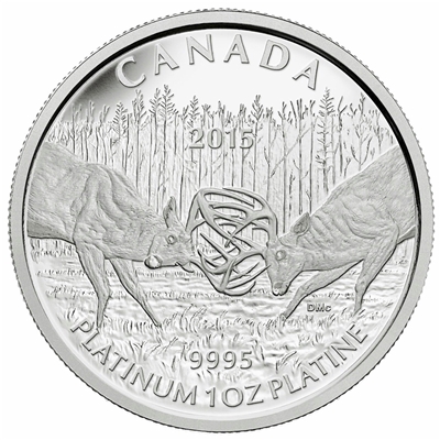 2015 Canada $300 The White Tailed Deer - The Battle Platinum (No Tax)