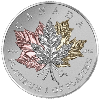 2016 Canada $300 Maple Leaf Forever Pure Platinum Coin (TAX Exempt)