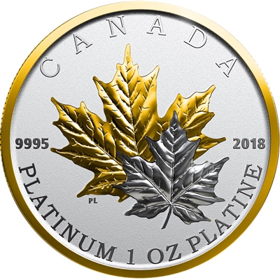 2018 Canada $300 Maple Leaf Forever Platinum Coin (TAX Exempt)
