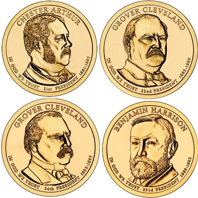 2012 USA Presidential Dollar 8-Coin Set - Both P & D Mints
