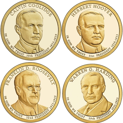 2014 USA Presidential Dollar 8-Coin Set - Both P&D Mints