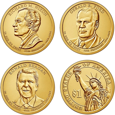 2016 USA Presidential Dollar 6-Coin Set - Both P&D Mints