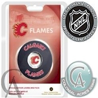 2008 Canada Calgary Flames NHL $1 Coin Puck Set - Scuffed Package