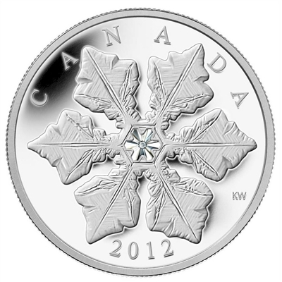 RDC 2012 Canada $20 Holiday Snowflake with Swarovski Crystal (No Tax) Scratched Capsule