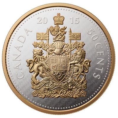 RDC 2015 Canada 50-cent 5oz. Big Coin Fine Silver (No Tax) - Impaired