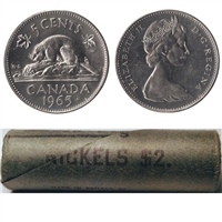 1965 Canada 5-cent Original Roll of 40pcs