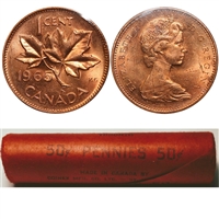 1965 Canada 1-cent Original Roll of 50pcs
