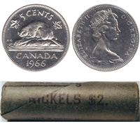 1966 Canada 5-cent Original Roll of 40pcs