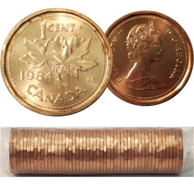 1984 Canada 1-cent Original Roll of 50pcs
