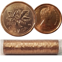 1987 Canada 1-cent Original Roll of 50pcs