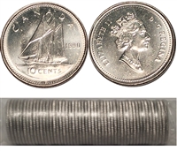 1990 Canada 10-cent Original Roll of 50pcs