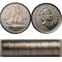 1992 Canada 10-cent Original Roll of 50pcs