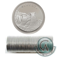 1992 Alberta Canada 25-cent Original Roll of 40pcs