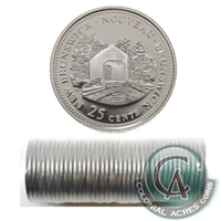 1992 New Brunswick Canada 25-cent Original Roll of 40pcs