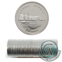 1992 Quebec Canada 25-cent Original Roll of 40pcs