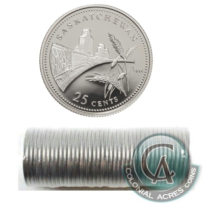 1992 Saskatchewan Canada 25-cent Original Roll of 40pcs