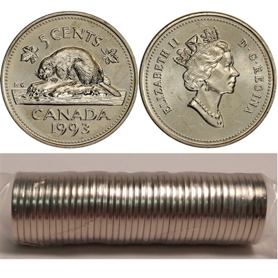 1993 Canada 5-cent Original Roll of 40pcs