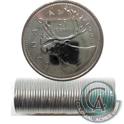 1994 Canada 25-cent Original Roll of 40pcs
