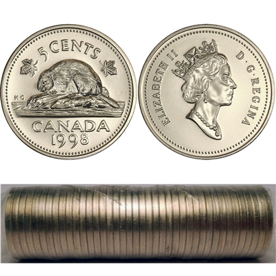 1998 Canada 5-cent Original Roll of 40pcs