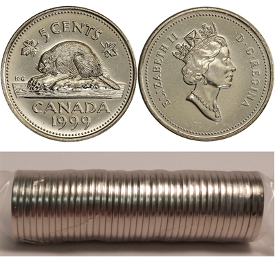 1999 Canada 5-cent Original Roll of 40pcs