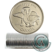 1999 April Canada 25-cent Original Roll 40pcs
