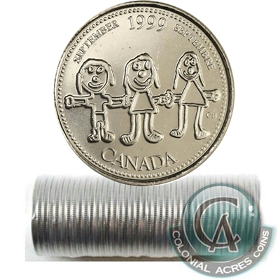 1999 September Canada 25-cent Original Roll of 40pcs