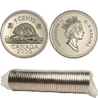 2000 (No P) Canada 5-cent Original Roll of 40pcs