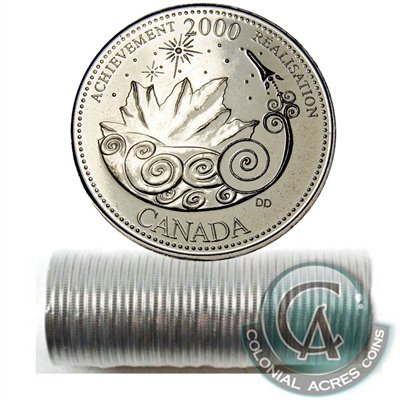 2000 Achievement - March Canada 25-cent Original Roll of 40pcs