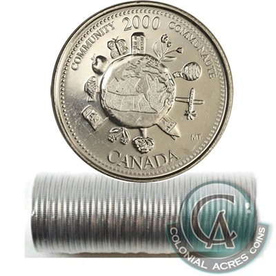 2000 Community - December Canada 25-cent Original Roll of 40pcs