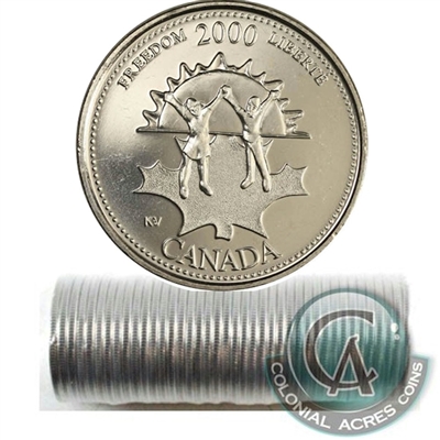 2000 Freedom - November Canada 25-cent Original Roll of 40pcs