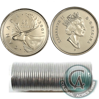 2001-P Canada 25-cent Original Roll of 40pcs