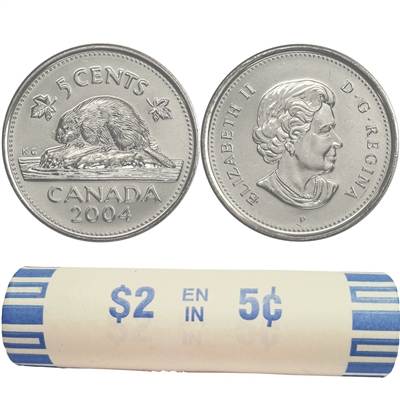 2004-P Canada 5-cent Original Roll of 40pcs