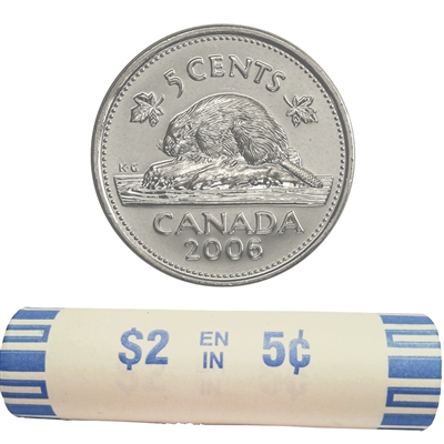 2006 No P Canada 5-cent Original Roll of 40pcs