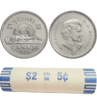 2006-Logo Canada 5-cent Original Roll of 40pcs